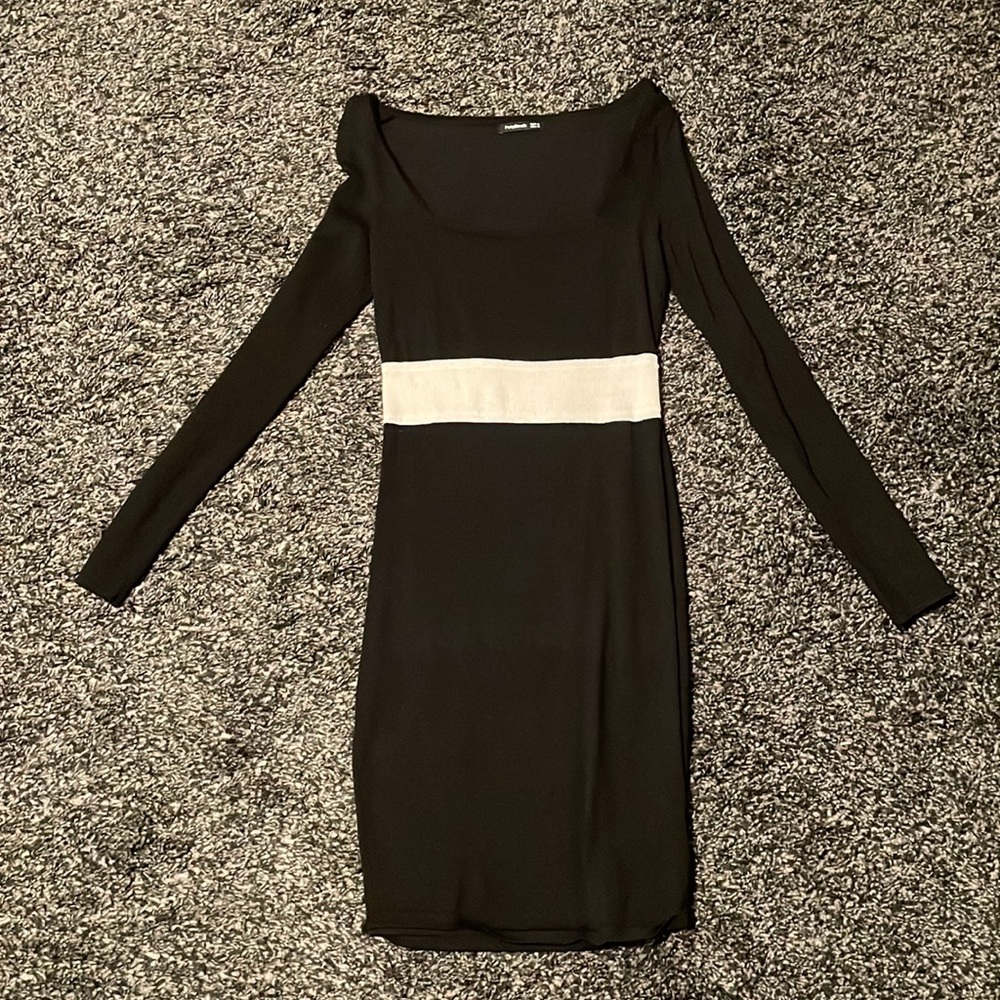 PattyBoutik - size medium black and white dress
